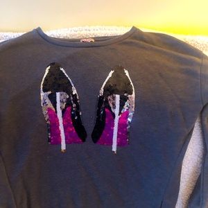 Juicy Couture stiletto sequined sweatshirt